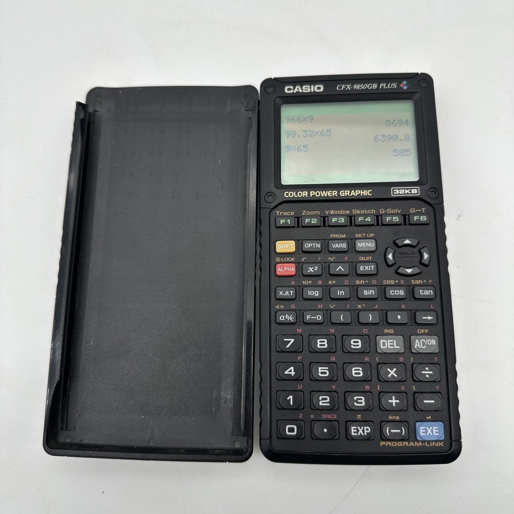 Vintage Casio CFX-9850GB‎ Plus COLOR Display Graphing Calculator Tested